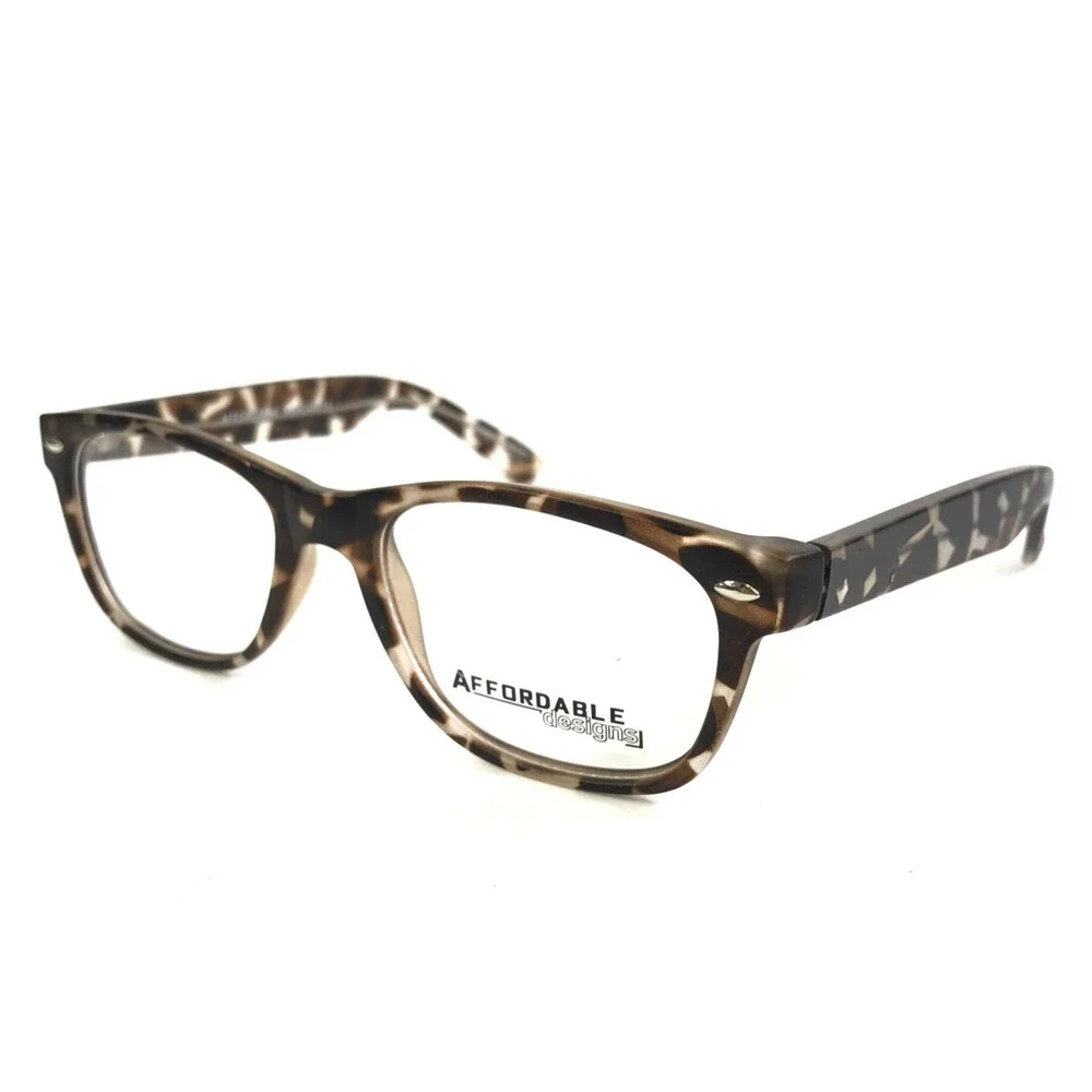 Affordable Designs Eyeglasses Frames BUTCH TORTOISE Rectangle Full Rim 47-18-135